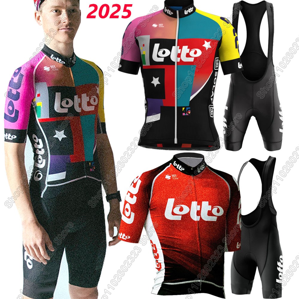 Cycling Gear Outfit - ロトチーム2025サイクリングジャージセット サマーベルギー ウェア メンズキット ロードバイクシャツ スーツ