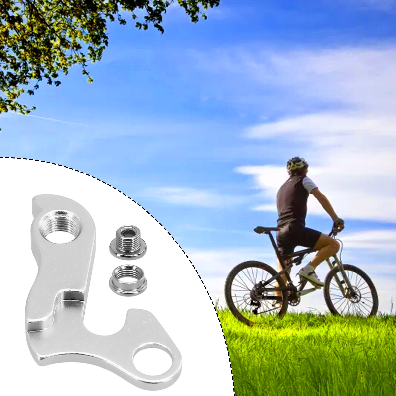 Quality Cycling Gear - MTB ディレイラーハンガー金属交換シルバー頑丈なボルトギアアダプタ自転車コンバータサイクリング高品質