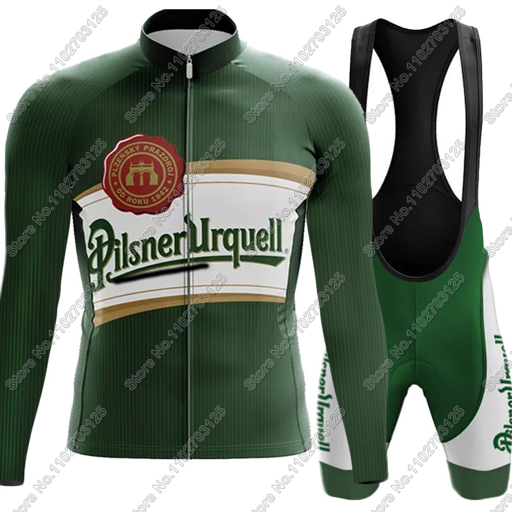 Cycling Gear Outfit - 2025 ドリンクビールサイクリングジャージセット夏チェコ長袖服シャツロードパンツビブショーツバイクスーツ MTB マイヨ