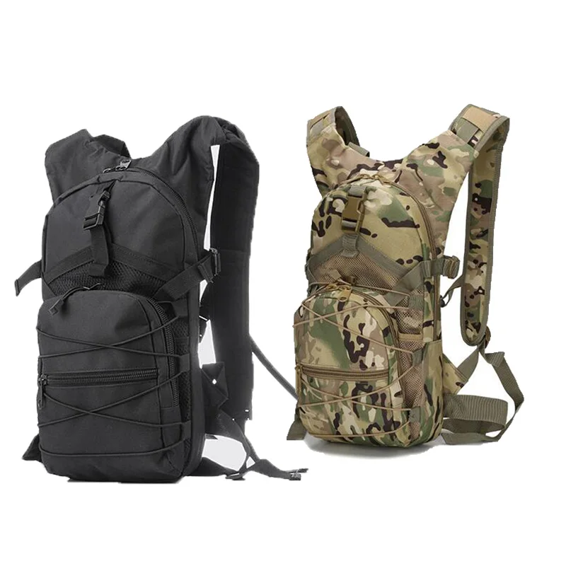 Cycling Gear Travel Bag - 15L モールバックパックアウトドアスポーツ自転車パックサイクリング登山ハイキングトレッキングバッグキャンプアサルトバックパック