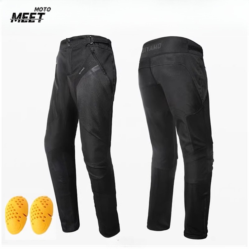 Cycling Gear Pants - 通気性のあるオートバイ用メンズパンツ CE認証済み保護ライディングギア 反射材付きバイクサイクリングスーツ