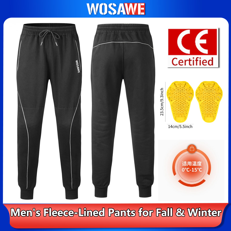 WOSAWE 冬用バイクパンツ メンズ サーマルフリース 膝 - Cycling Gear Pants のレビューと価格