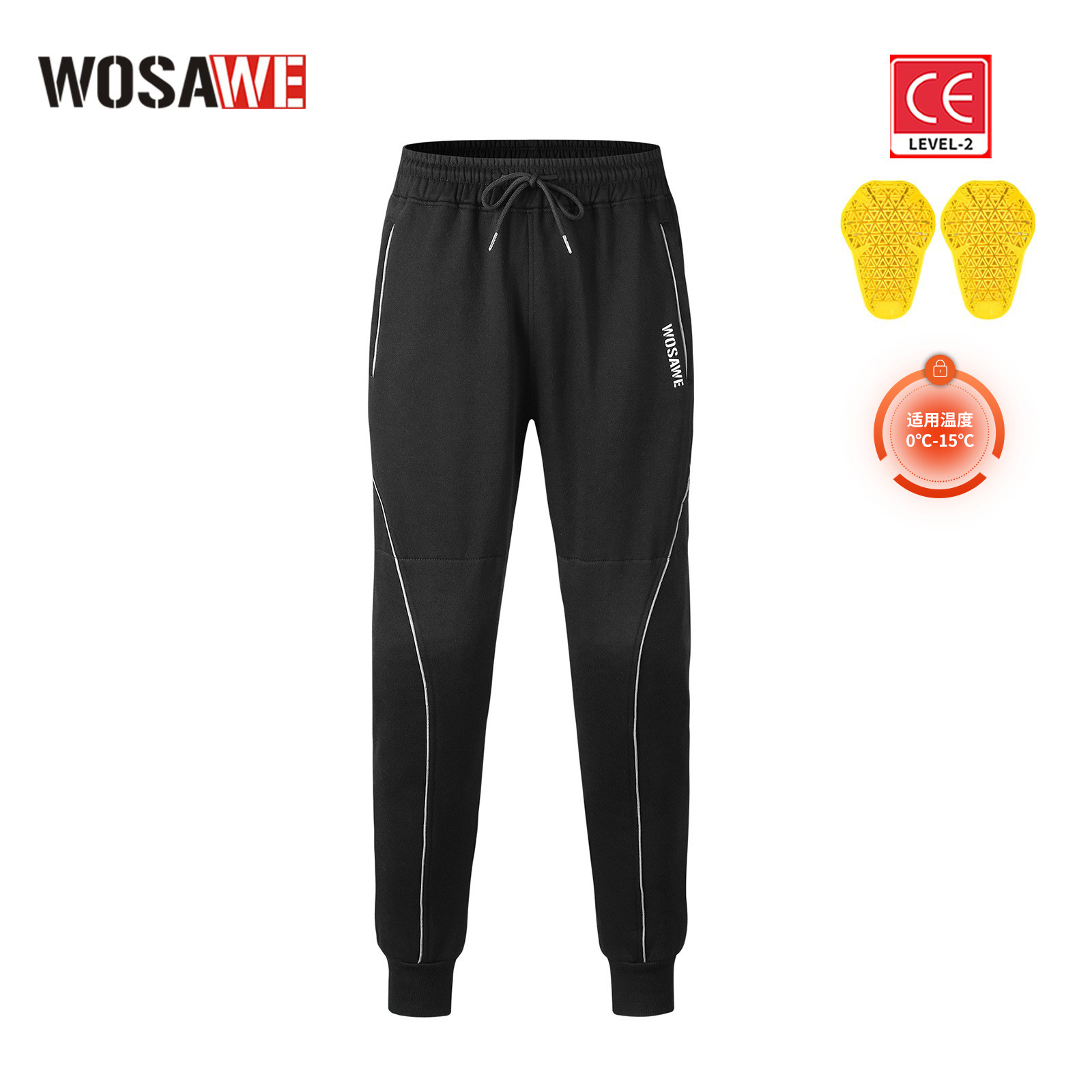 WOSAWE 冬用バイクパンツ メンズ サーマルフリース 膝 - Cycling Gear Pants のレビューと価格