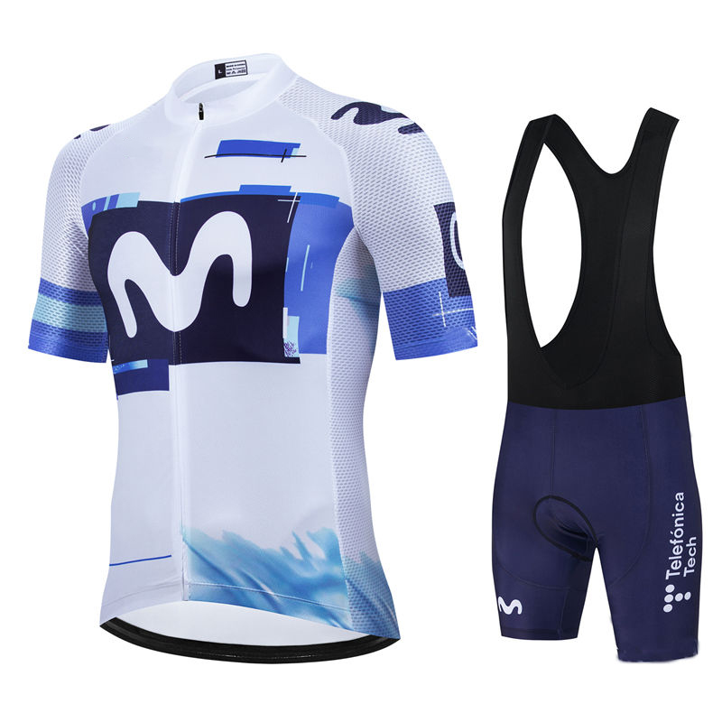 Movistar プロチーム夏サイクリングジャージスーツメン - Cycling Gear Outfit のレビューと価格