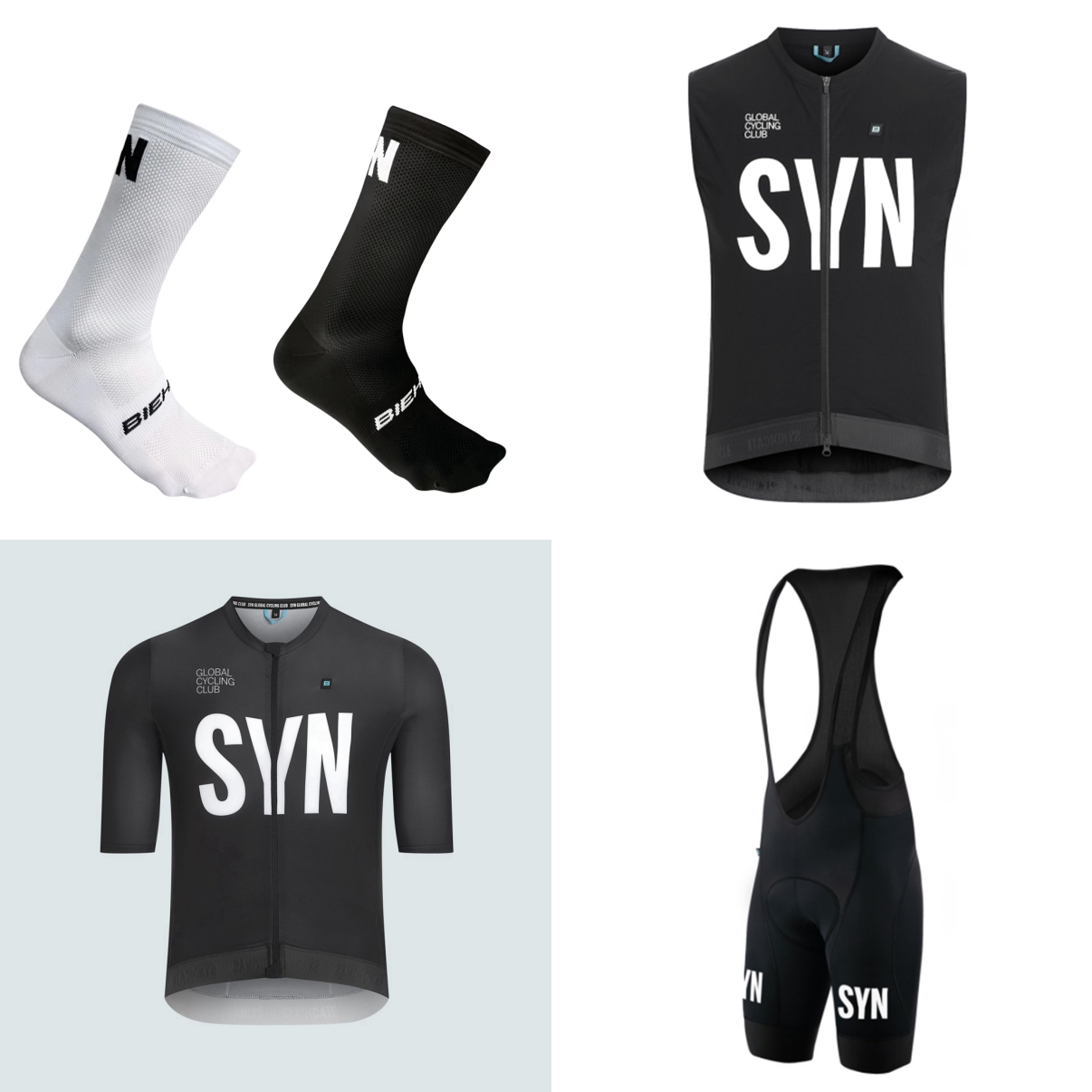 夏用半袖自転車スーツ 2026 ブラックブルー SYN 便利 - Cycling Gear Outfit のレビューと価格