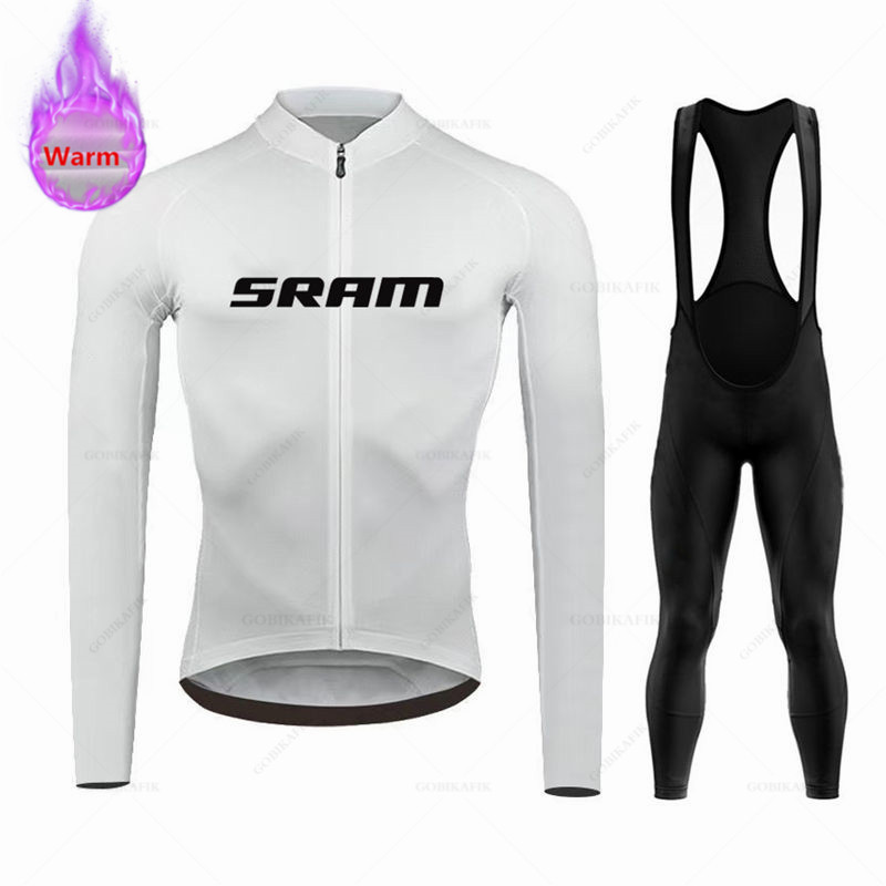 Sramチーム-サーマルフリースサイクリングウェアセット,マ - Cycling Gear Outfit のレビューと価格